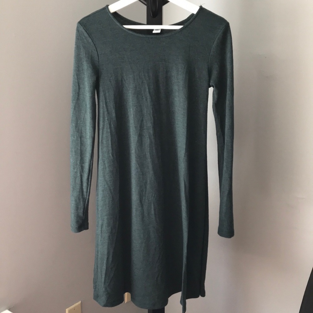Deep Green Long-sleeve Dress